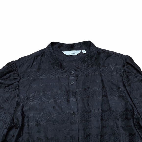 & Other Stories Black Jacquard Button Up Top - 10 - Picture 4 of 13